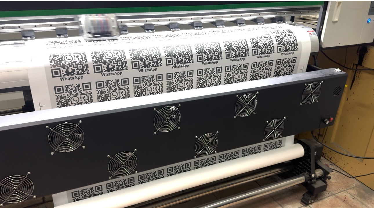 Printing and cutting of custom QR codes in Limassol workshop